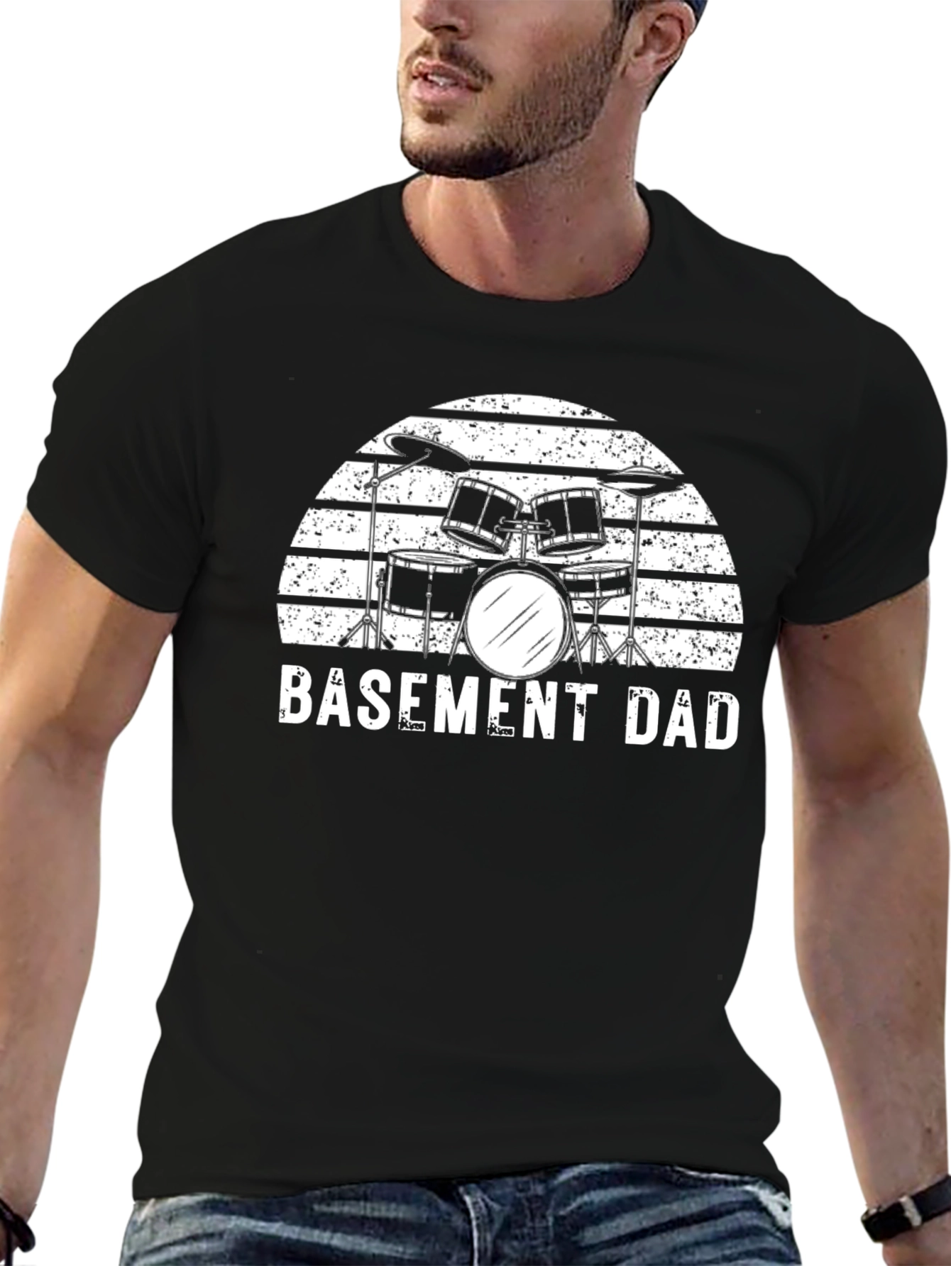 Basement Dad Drum Set T-Shirt
