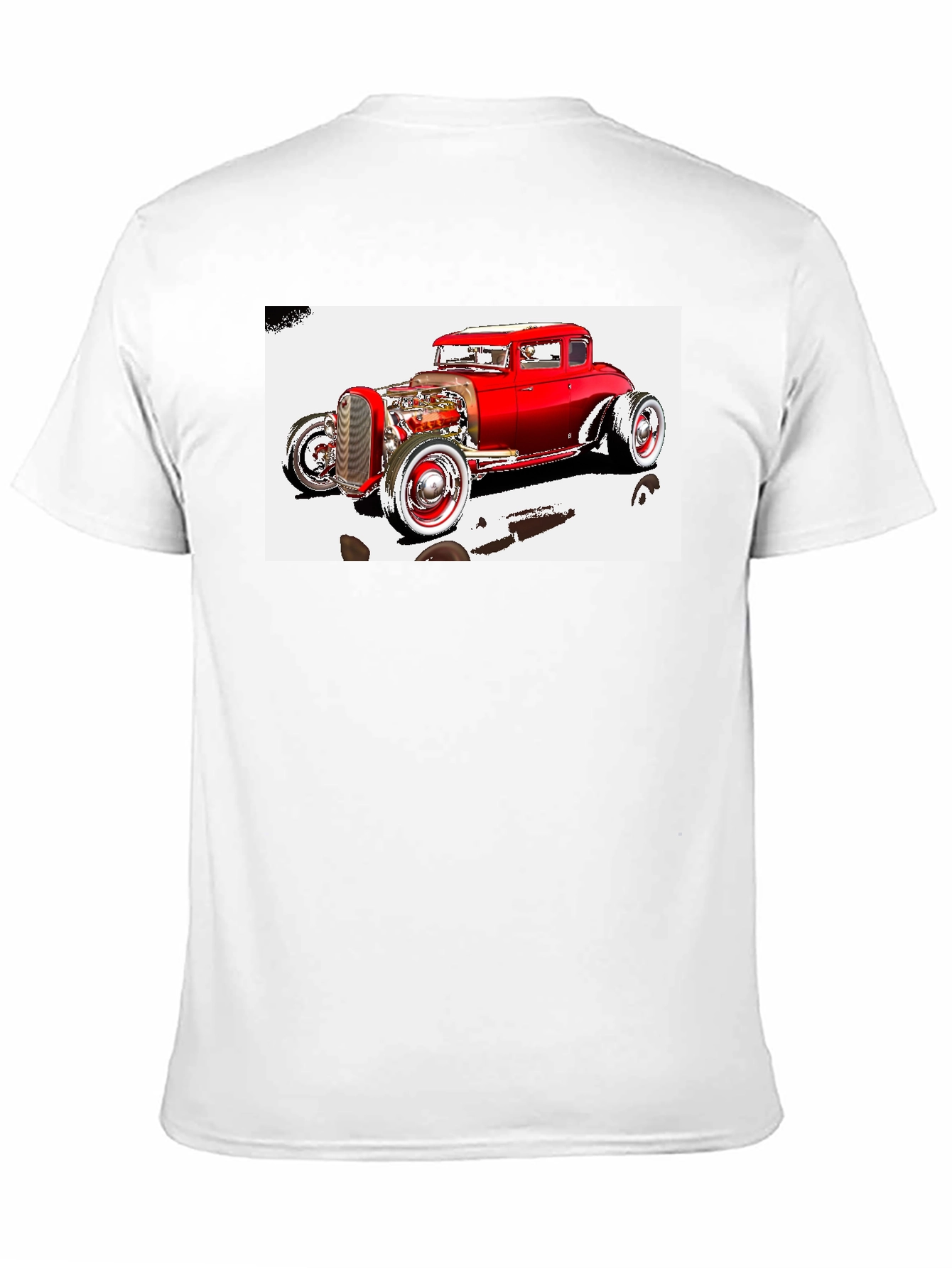 Classic Red Hot Rod Graphic T-Shirt