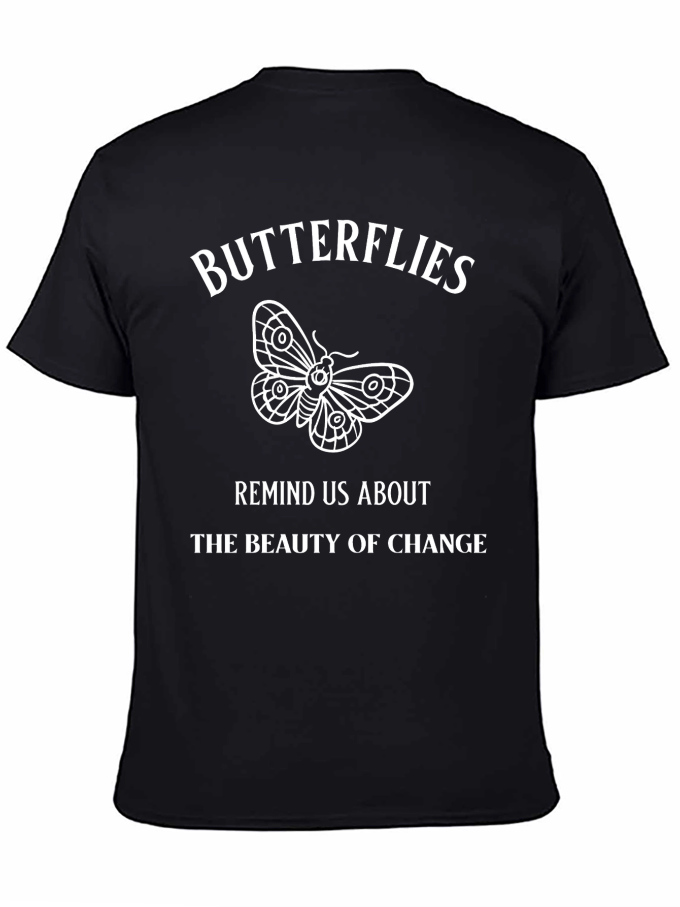 Butterflies Beauty of Change Black T-Shirt