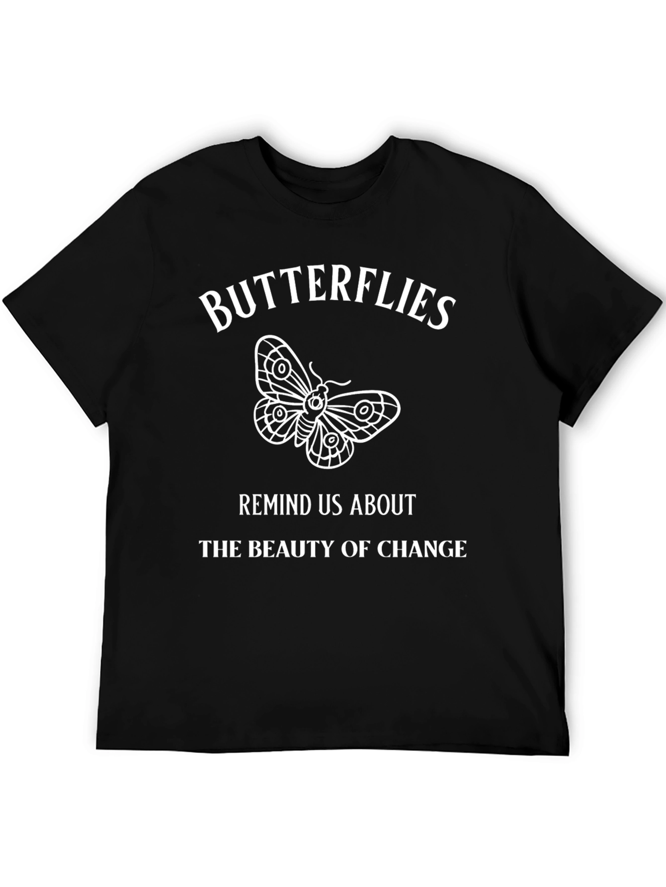 Butterflies Beauty of Change Black T-Shirt