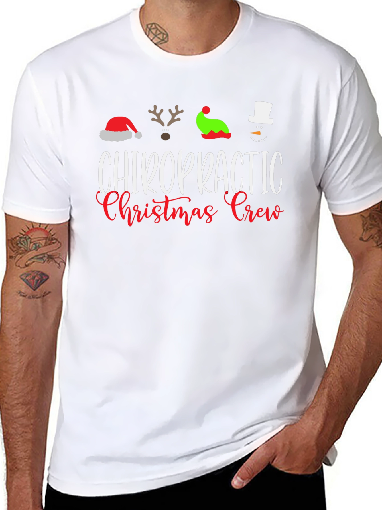 Chiropractic Christmas Crew T-Shirt