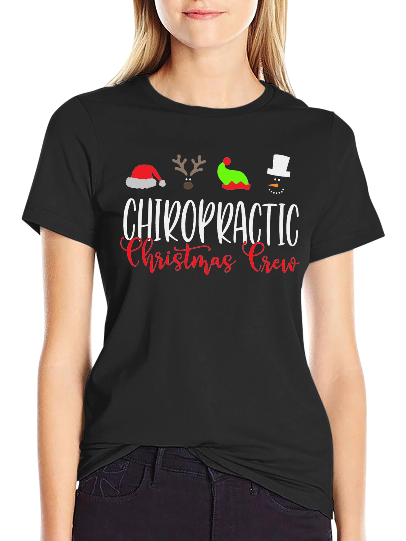 Chiropractic Christmas Crew T-Shirt