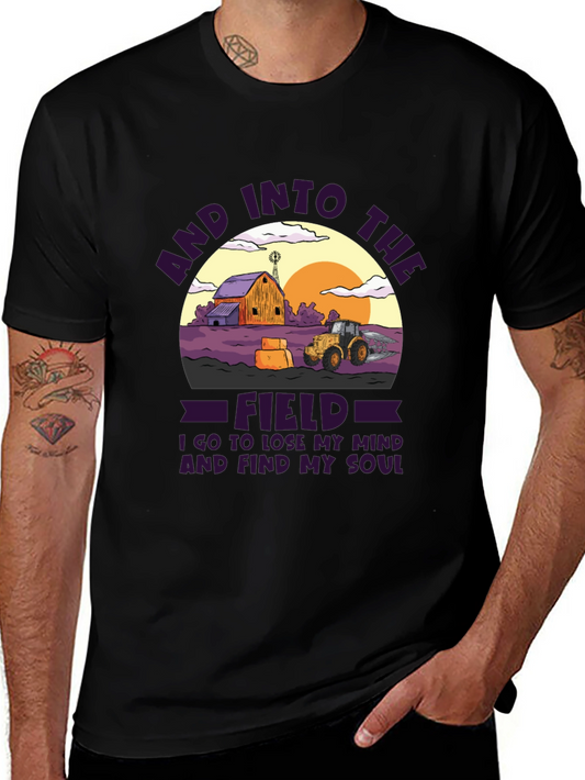 Farm Field Soul T-Shirt - Tractor & Barn Graphic Tee