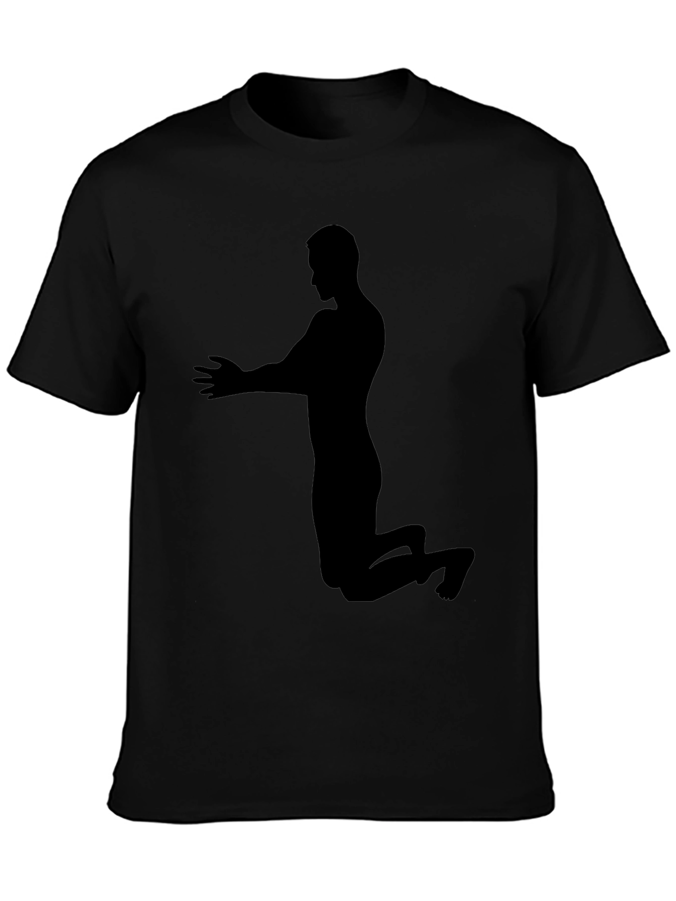 Silhouette Praying Man Black T-Shirt