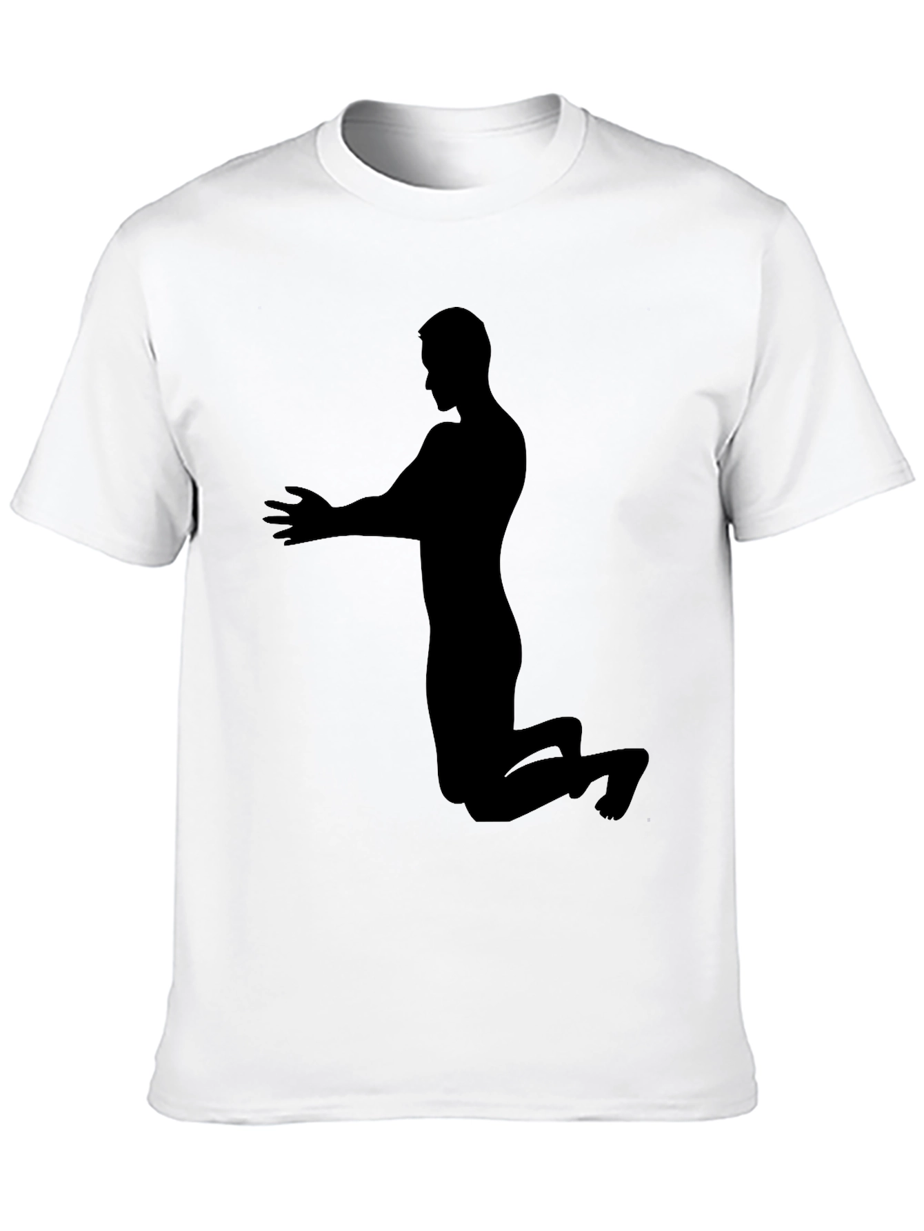 Silhouette Praying Man Black T-Shirt