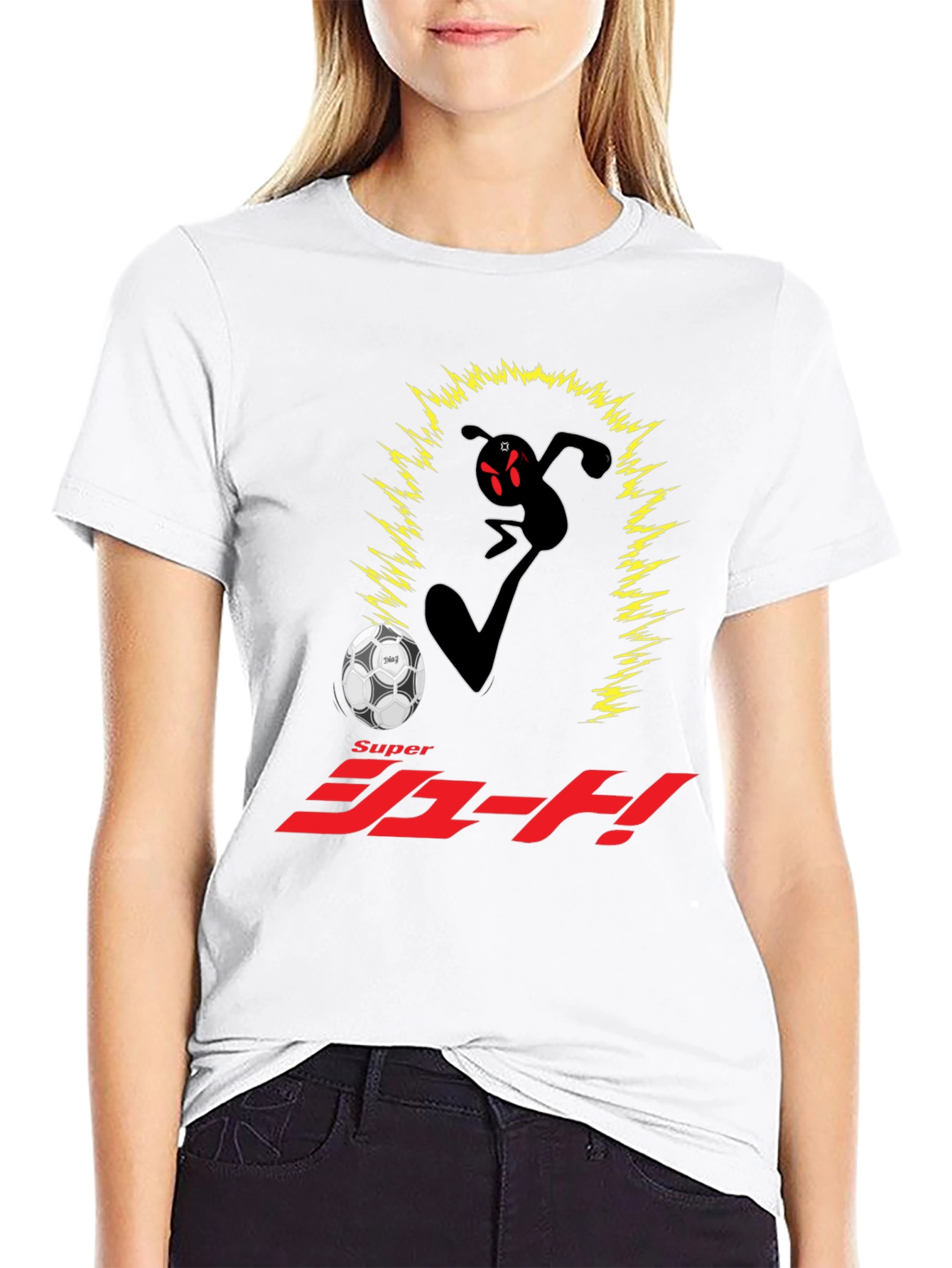 Super Shoot! Anime Black T-Shirt