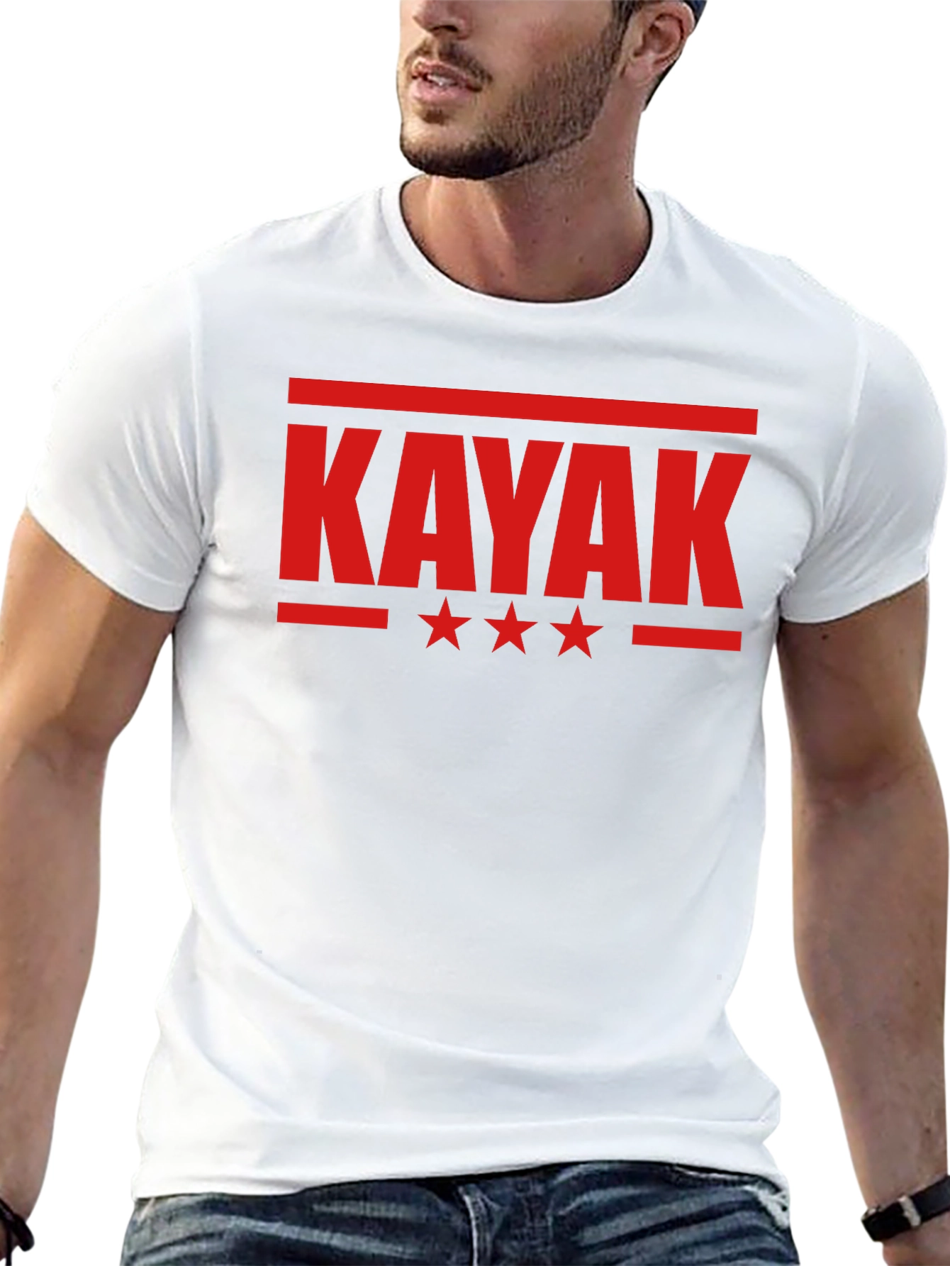 Kayak Graphic Tee - Black Cotton Blend