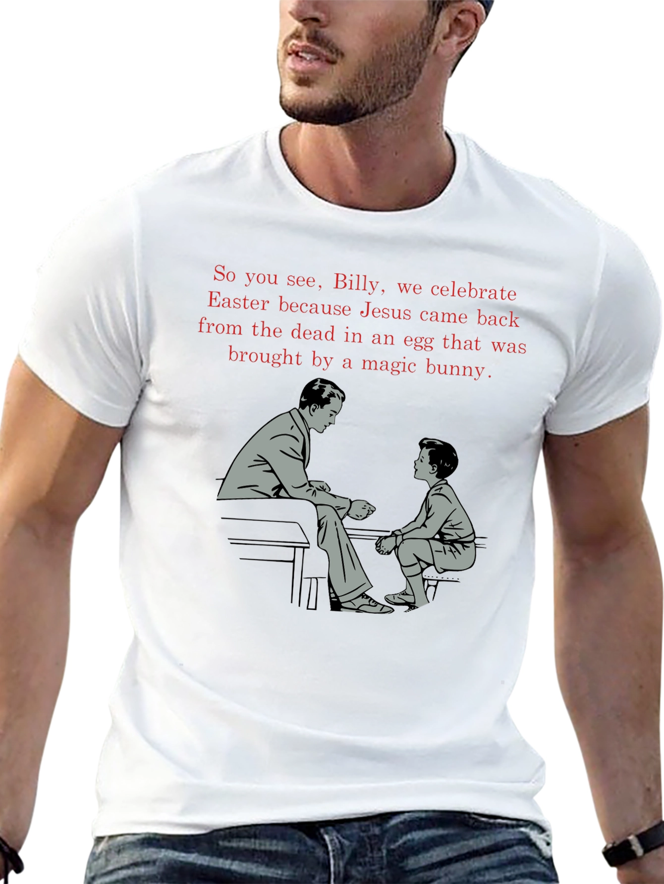 Funny Easter T-Shirt - Jesus in an Egg