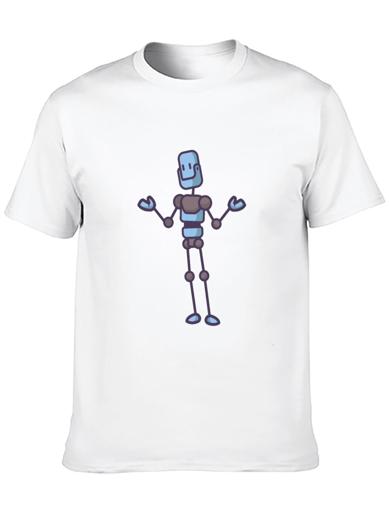 Robot Graphic Black T-Shirt - Unique Casual Wear