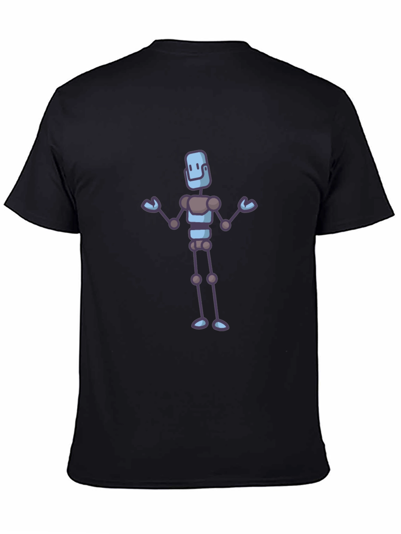Robot Graphic Black T-Shirt - Unique Casual Wear