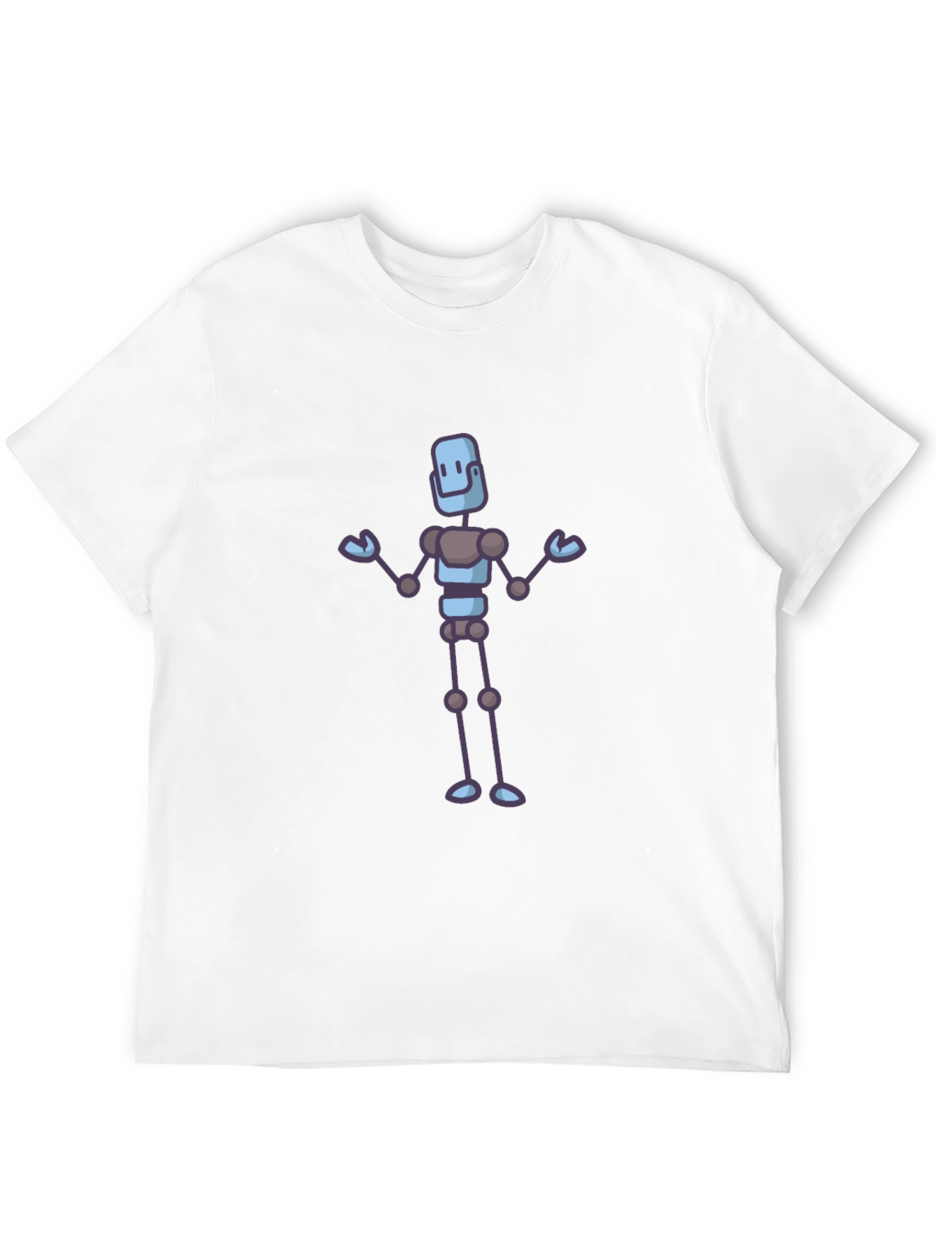 Robot Graphic Black T-Shirt - Unique Casual Wear