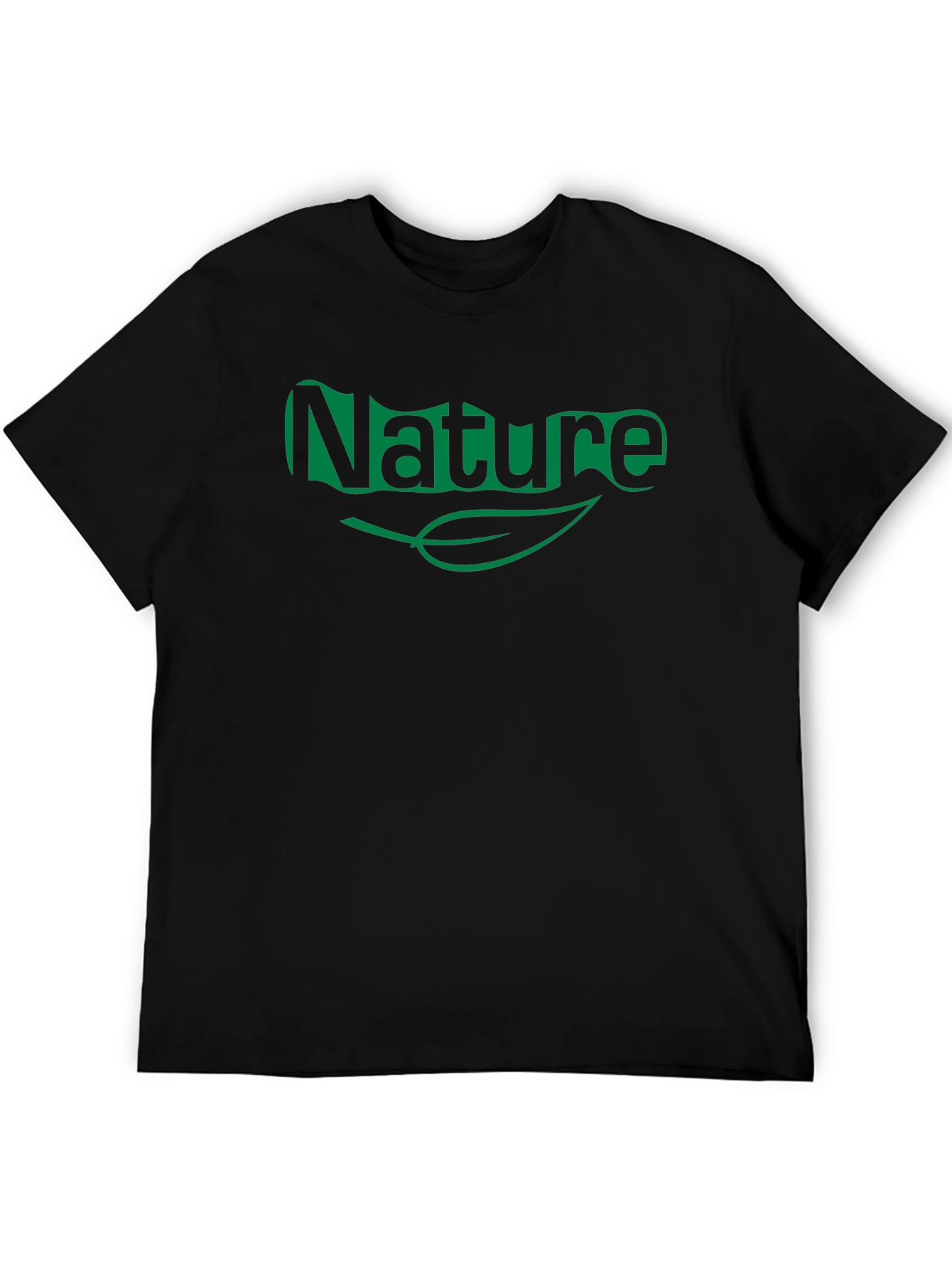 Nature Graphic Tee - Black Short Sleeve Shirt