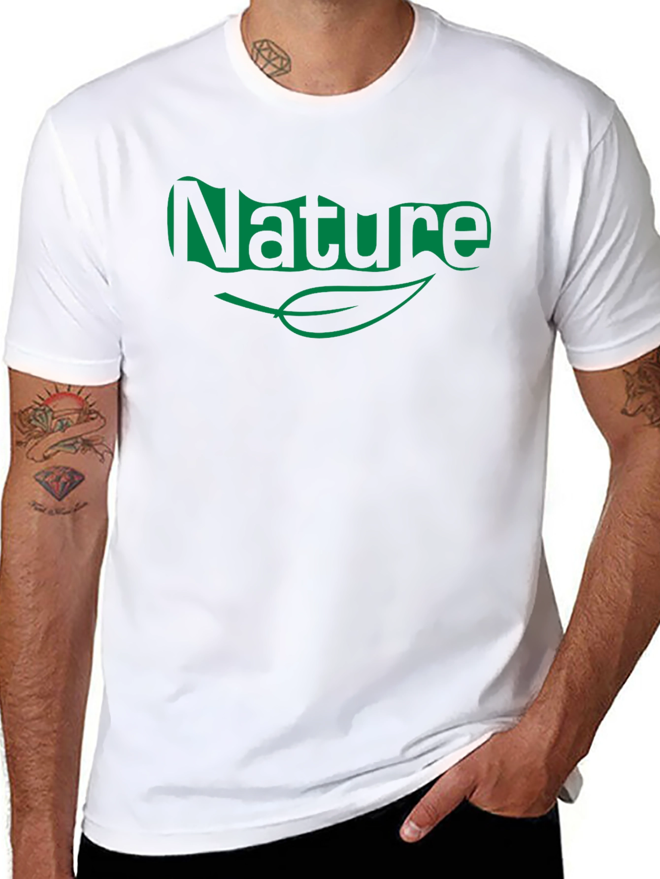 Nature Graphic Tee - Black Short Sleeve Shirt