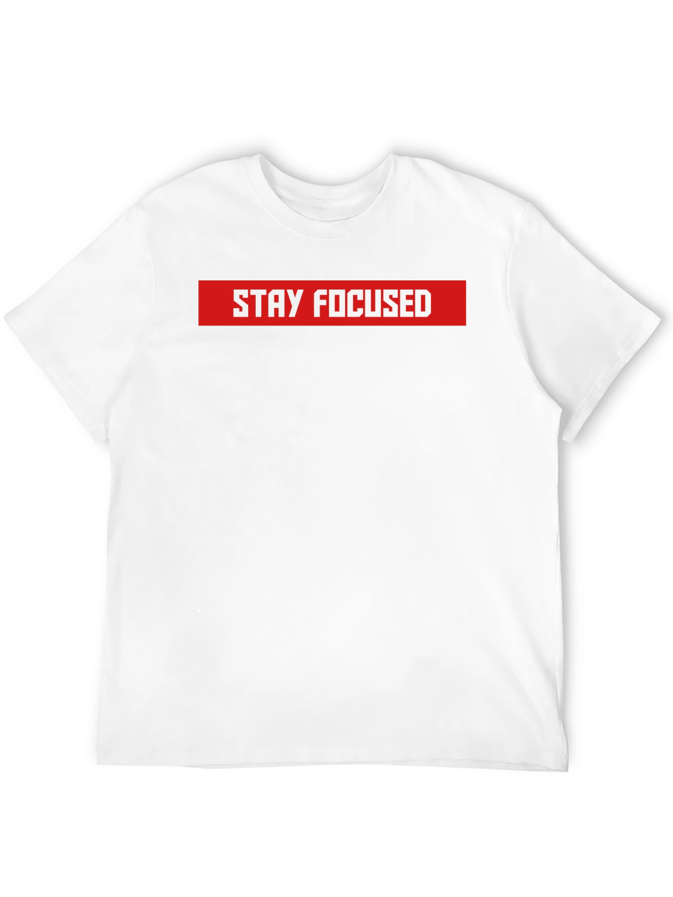 Stay Focused Black Graphic Tee - Motivational Shirt