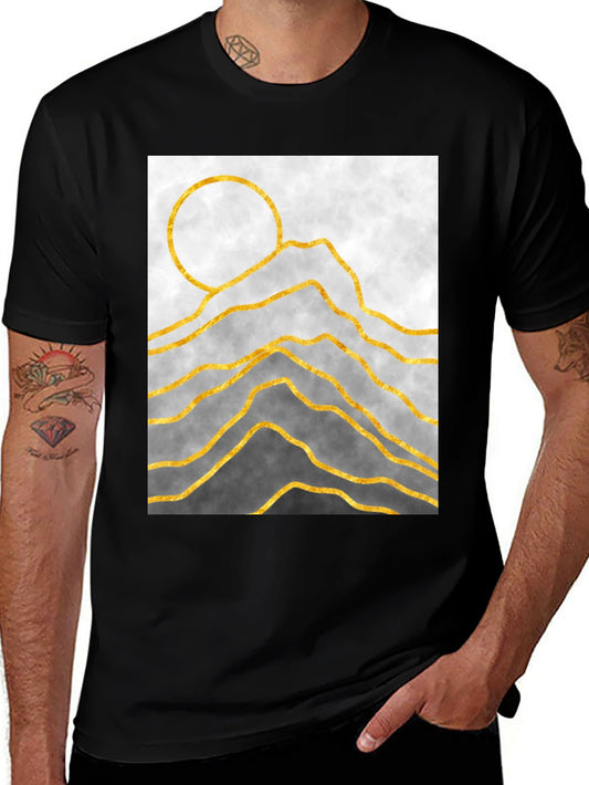 Abstract Mountain Graphic Tee - Modern Art T-Shirt