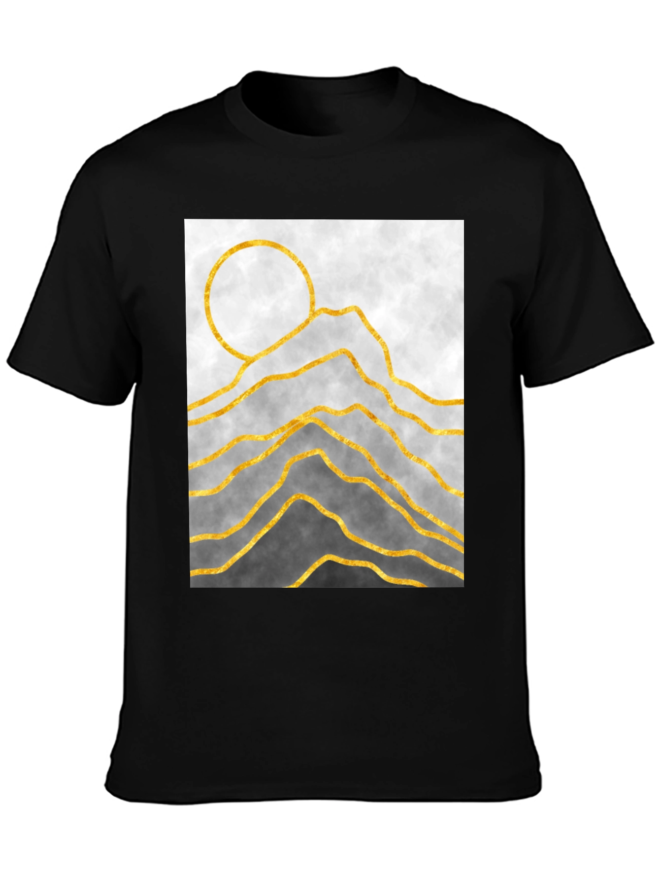 Abstract Mountain Graphic Tee - Modern Art T-Shirt