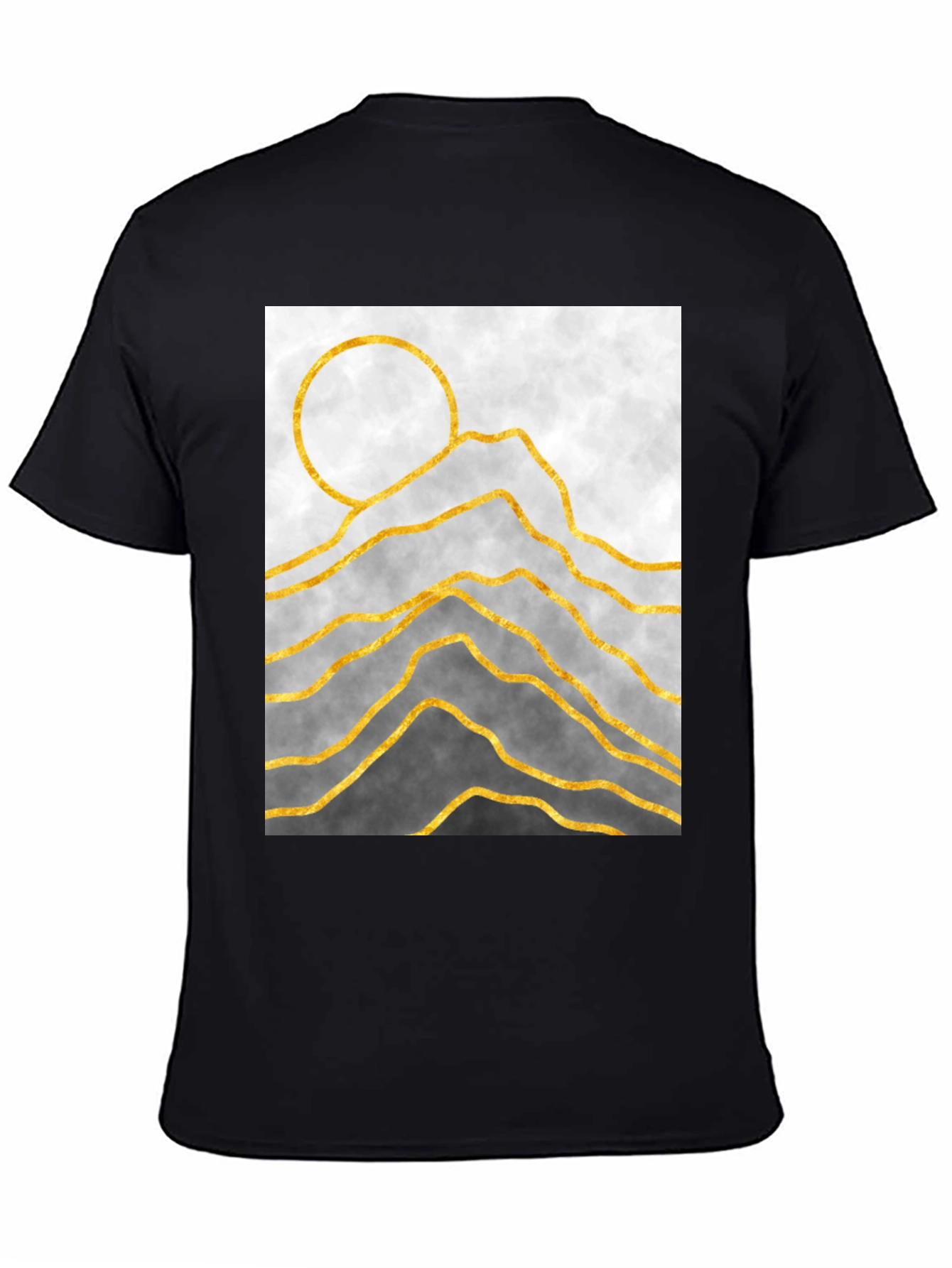 Abstract Mountain Graphic Tee - Modern Art T-Shirt