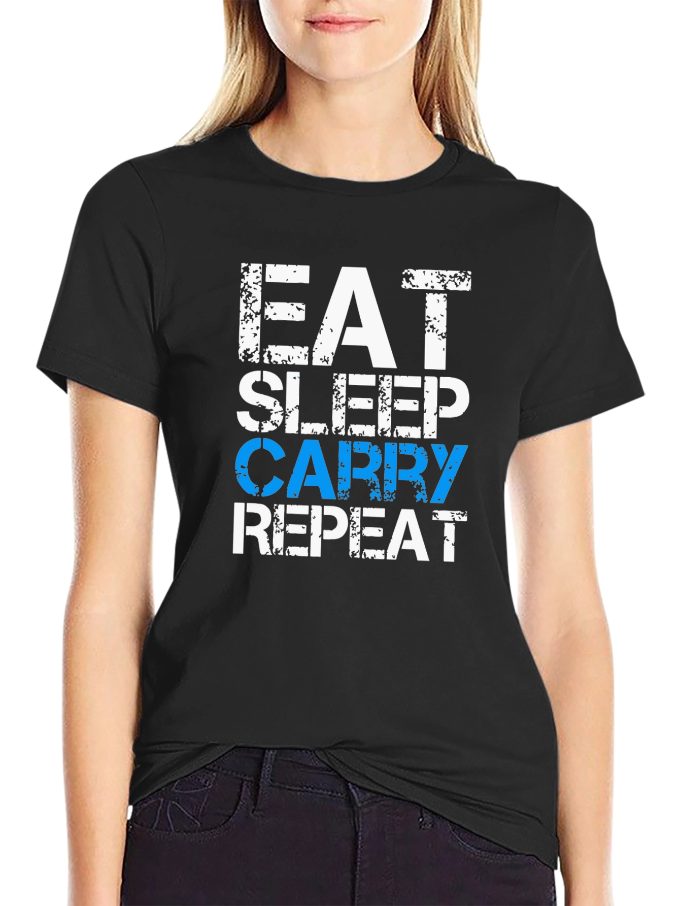 Eat Sleep Carry Repeat Graphic Tee