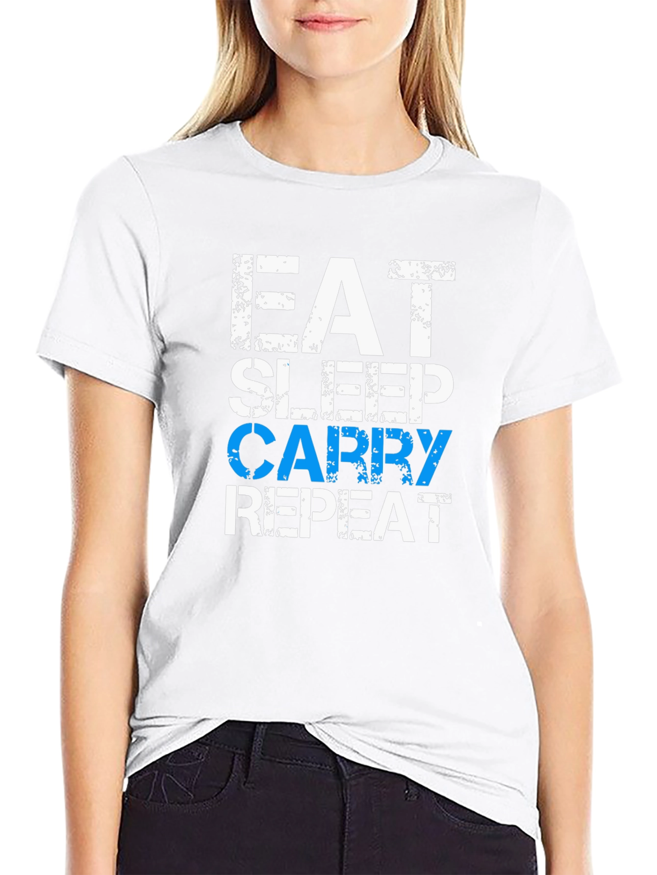 Eat Sleep Carry Repeat Graphic Tee