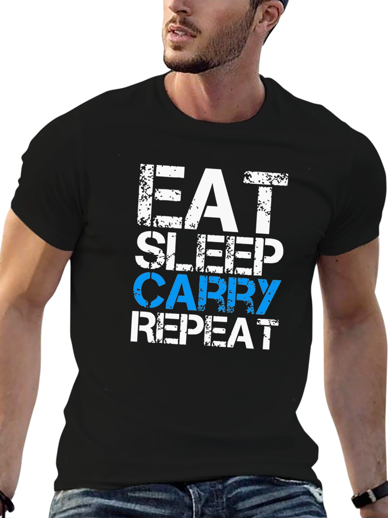 Eat Sleep Carry Repeat Graphic Tee