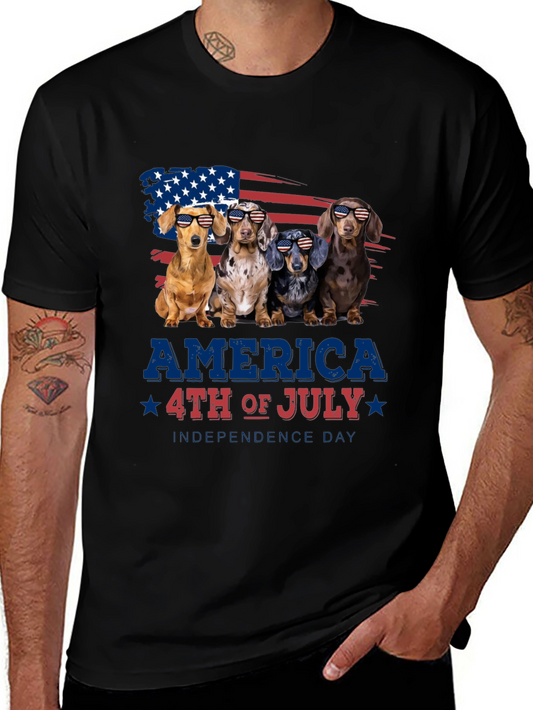 Patriotic Dachshunds 4th of July T-Shirt