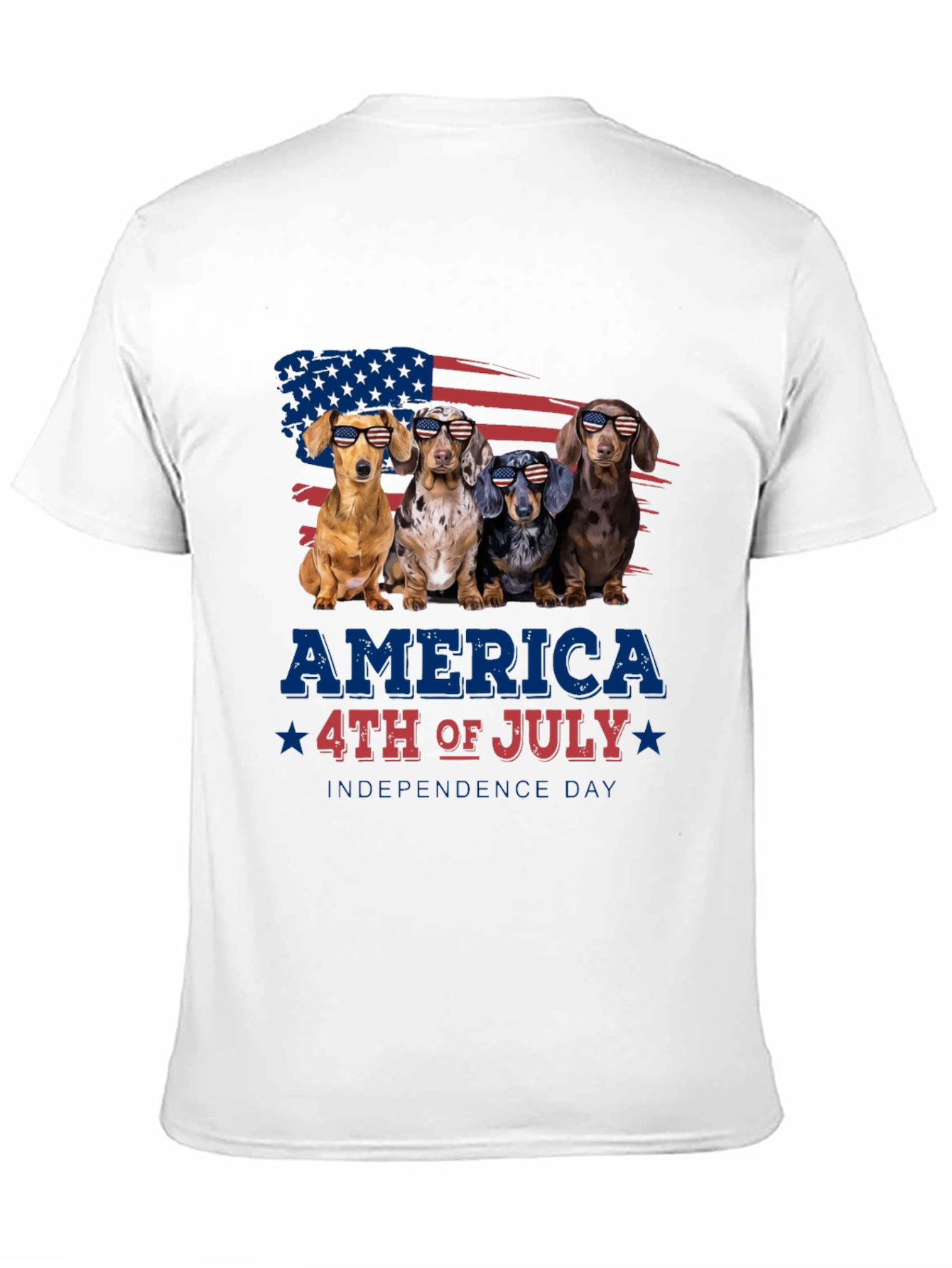 Patriotic Dachshunds 4th of July T-Shirt