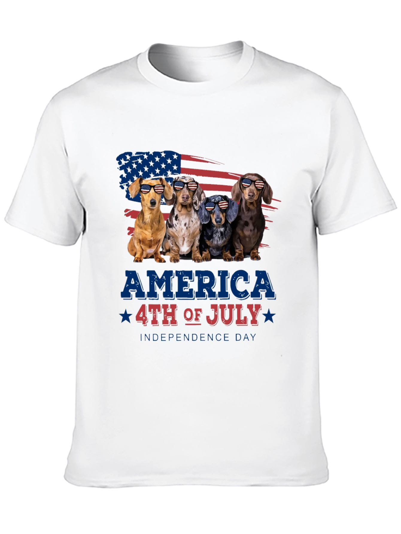 Patriotic Dachshunds 4th of July T-Shirt