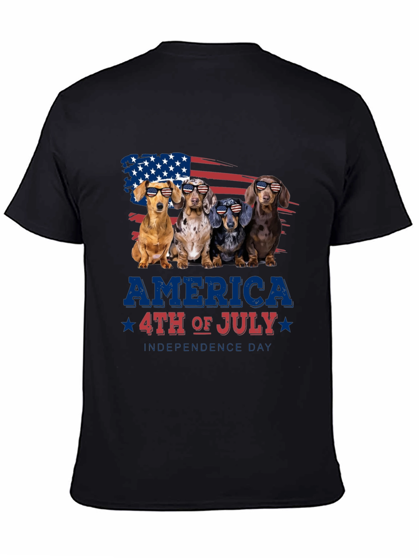 Patriotic Dachshunds 4th of July T-Shirt