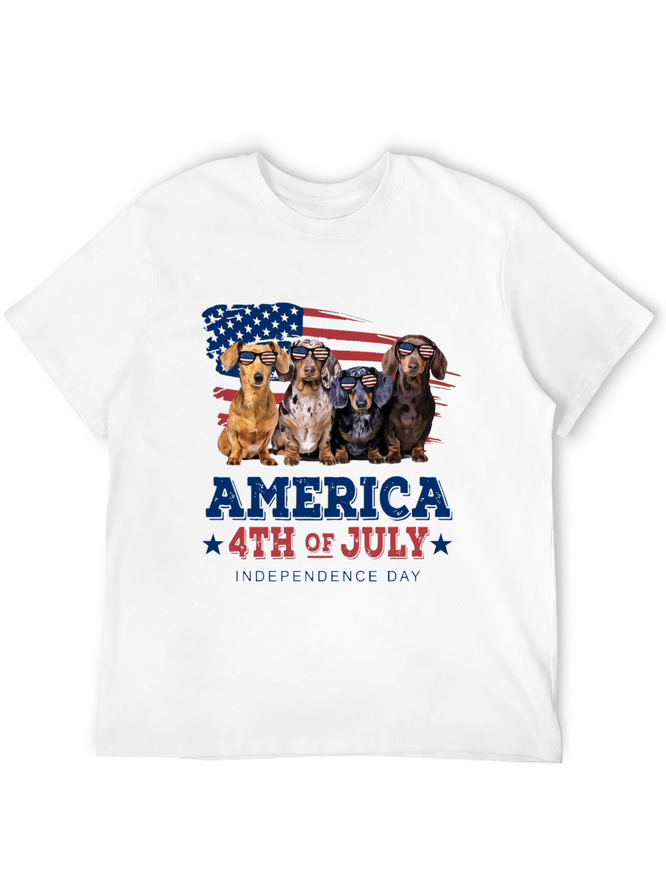 Patriotic Dachshunds 4th of July T-Shirt