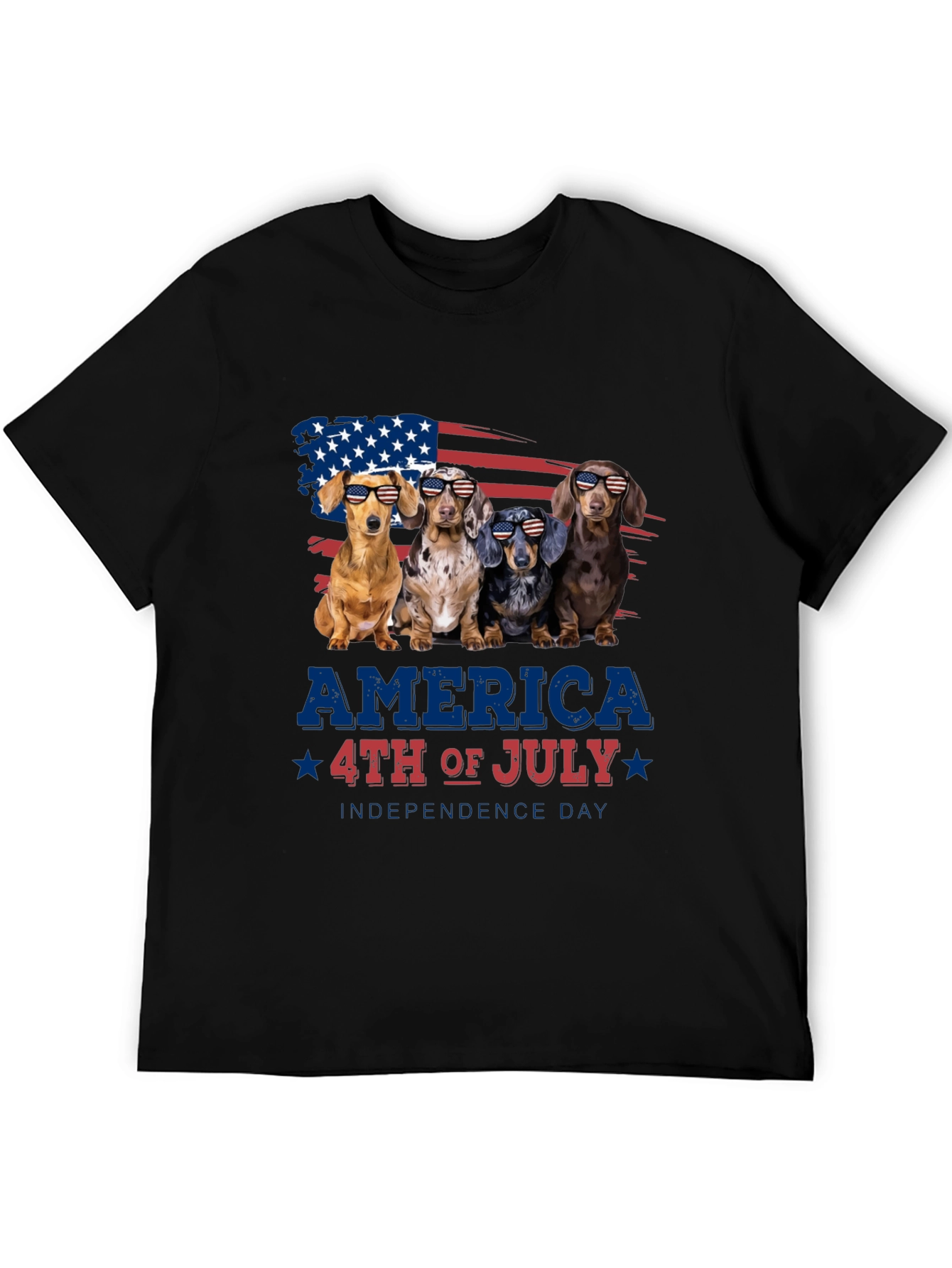 Patriotic Dachshunds 4th of July T-Shirt