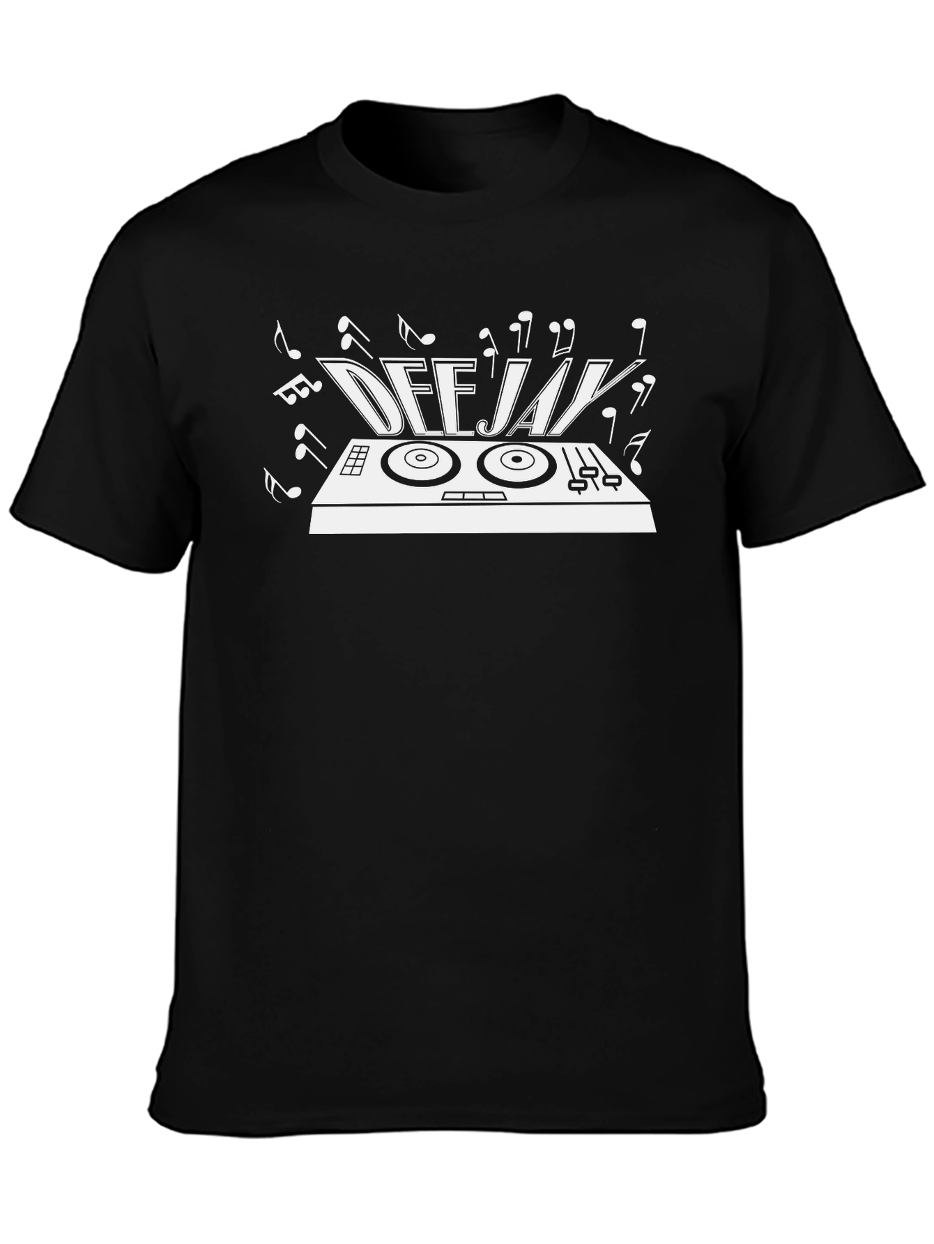 DJ Turntable Graphic Black T-Shirt