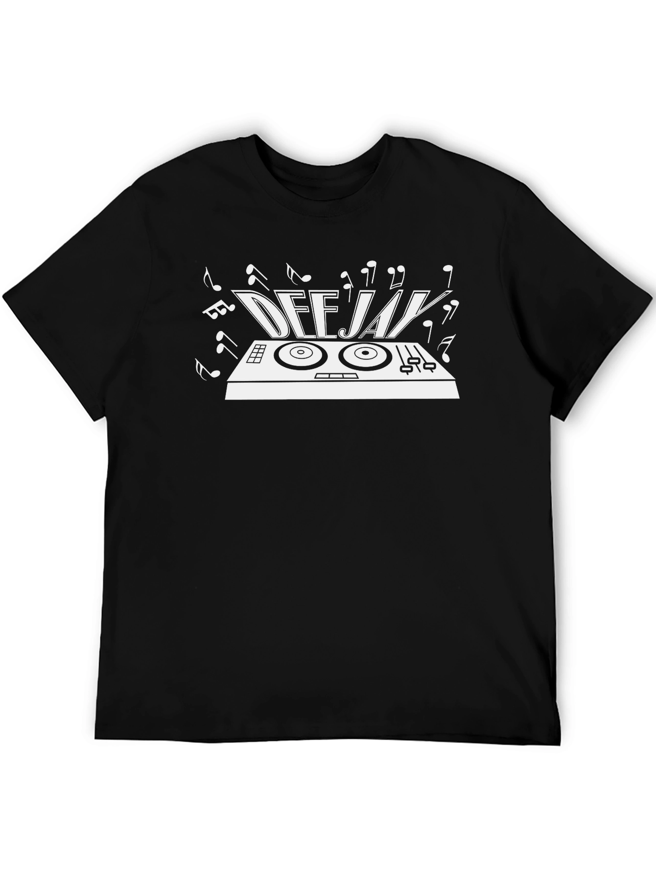 DJ Turntable Graphic Black T-Shirt