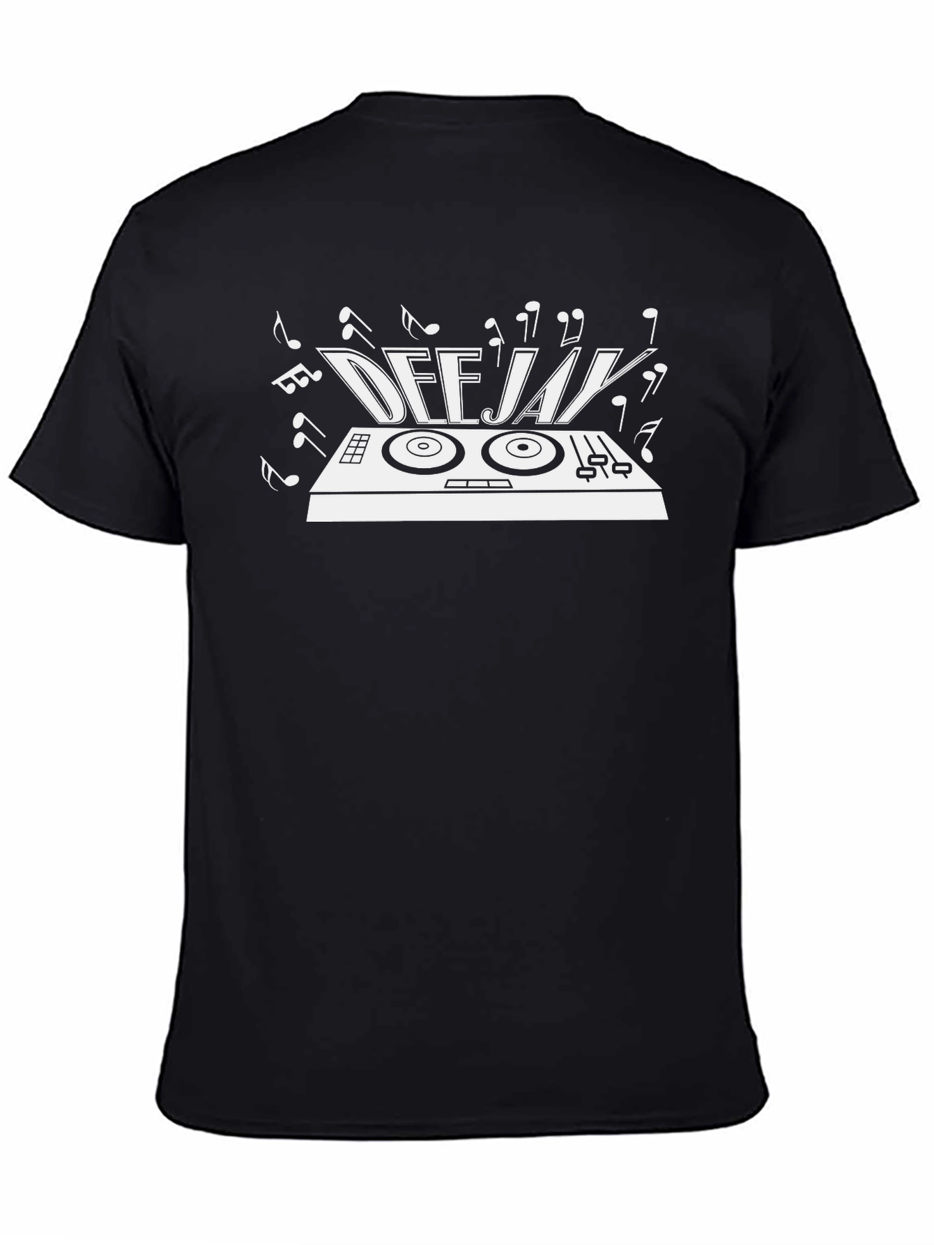 DJ Turntable Graphic Black T-Shirt