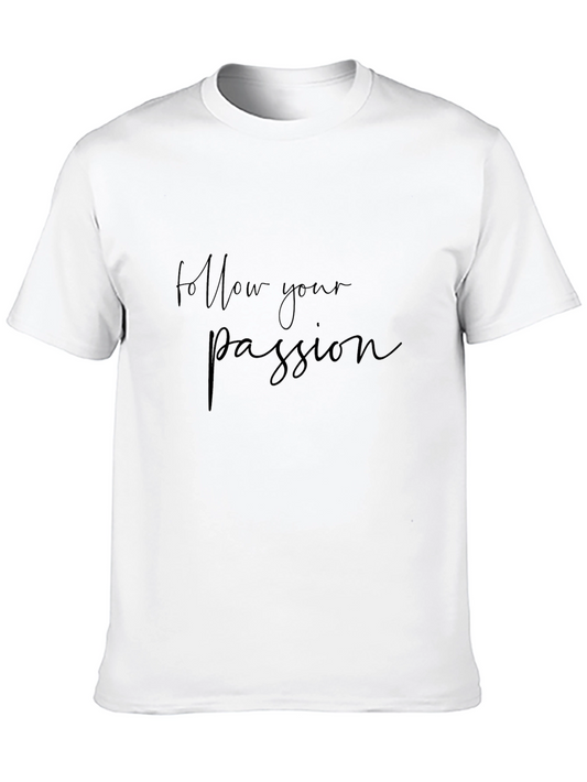 Follow Your Passion Black Graphic Tee