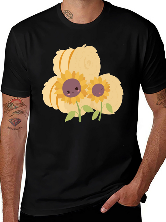 Cute Cartoon Sunflower T-Shirt