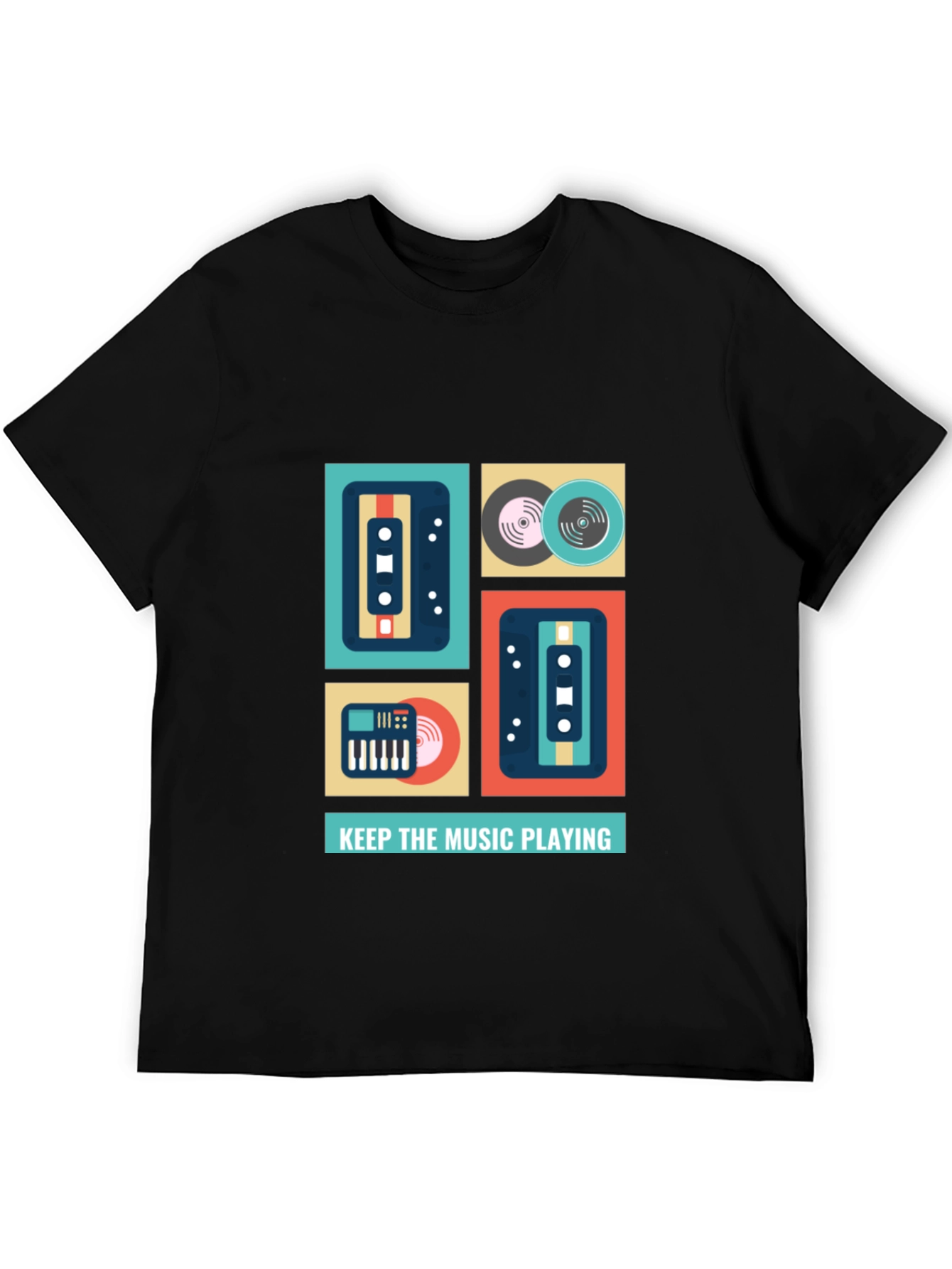 Keep the Music Playing Graphic T-Shirt