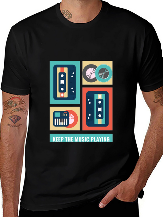 Keep the Music Playing Graphic T-Shirt