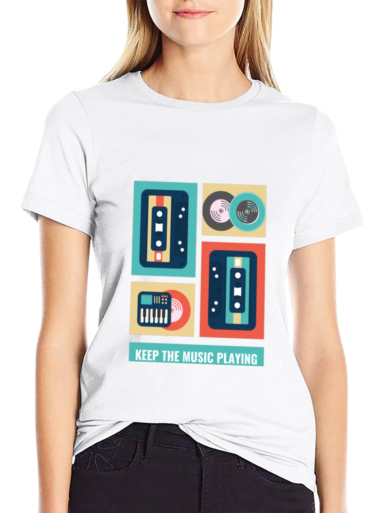 Keep the Music Playing Graphic T-Shirt