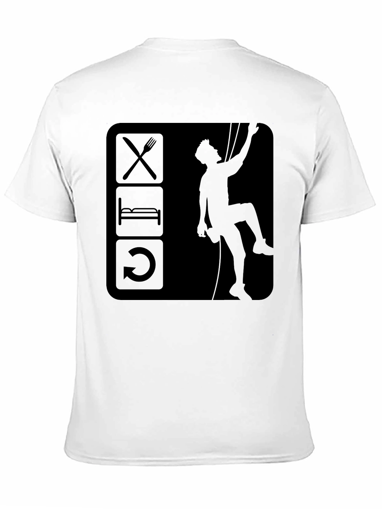 Eat Sleep Climb Repeat Black Graphic Tee