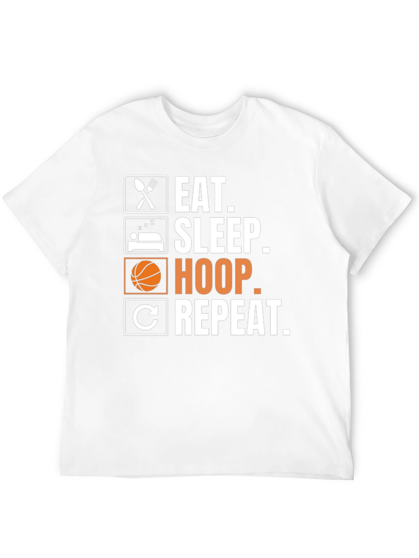 Eat Sleep Hoop Repeat - Basketball T-Shirt