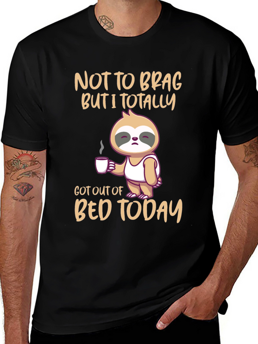 Lazy Sloth Got Out Of Bed Funny T-Shirt