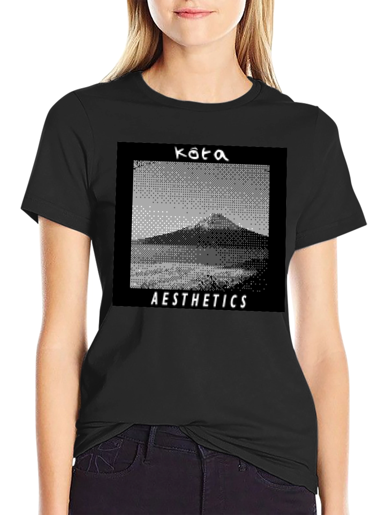 Kata Aesthetics Pixel Art Graphic Tee - Black