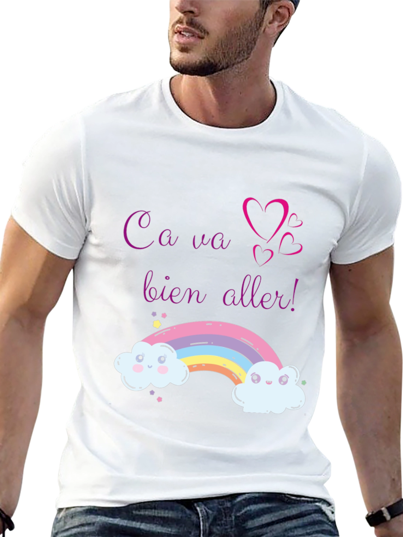 Rainbow Ca Va Bien Aller Graphic Tee