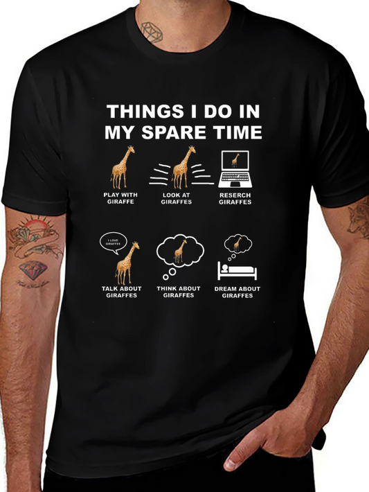 Giraffe Lover T-Shirt - Things I Do In My Spare Time