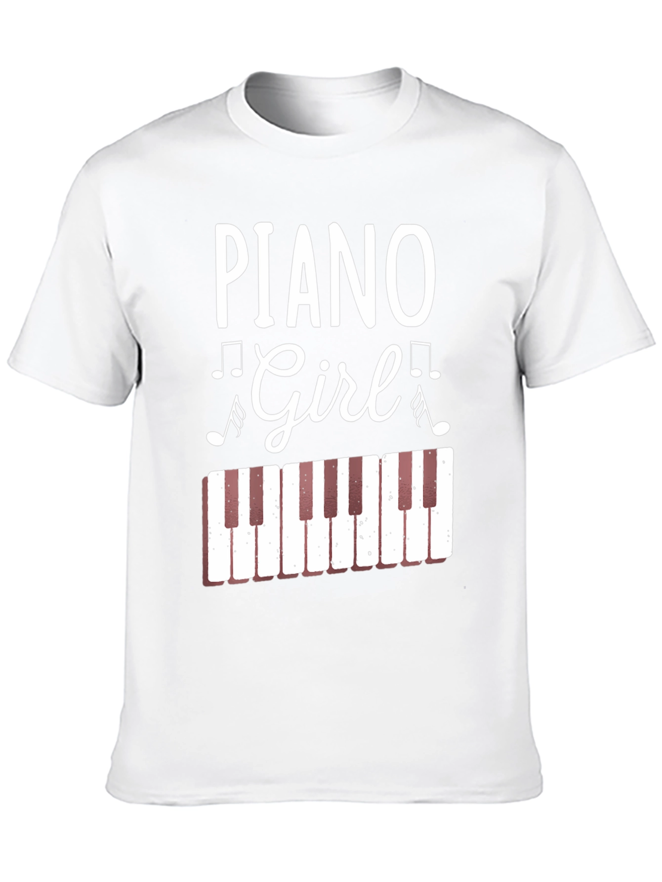 Piano Girl Graphic Tee - Music Lover Shirt