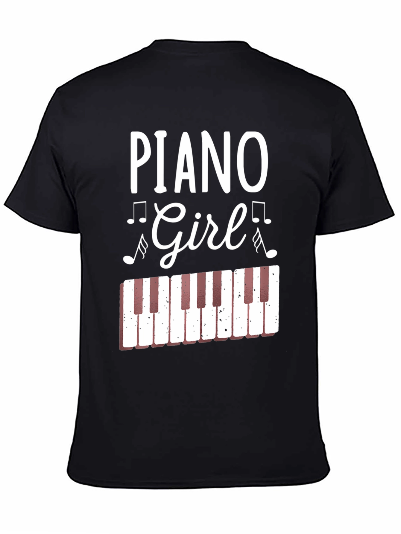 Piano Girl Graphic Tee - Music Lover Shirt