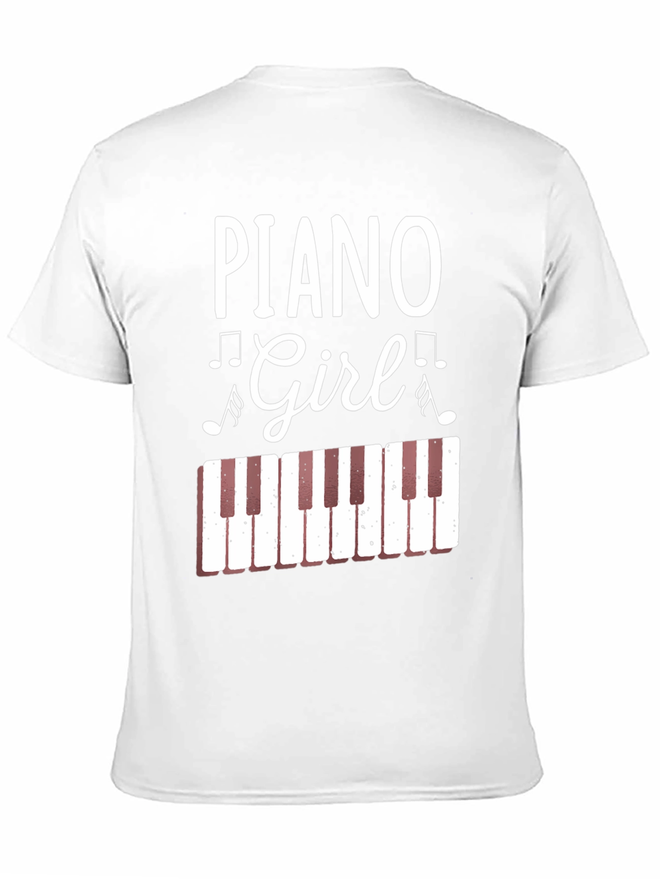 Piano Girl Graphic Tee - Music Lover Shirt