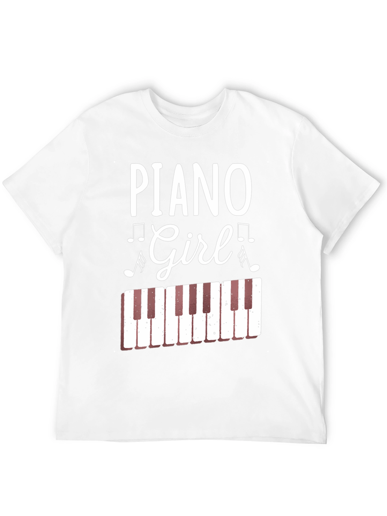 Piano Girl Graphic Tee - Music Lover Shirt