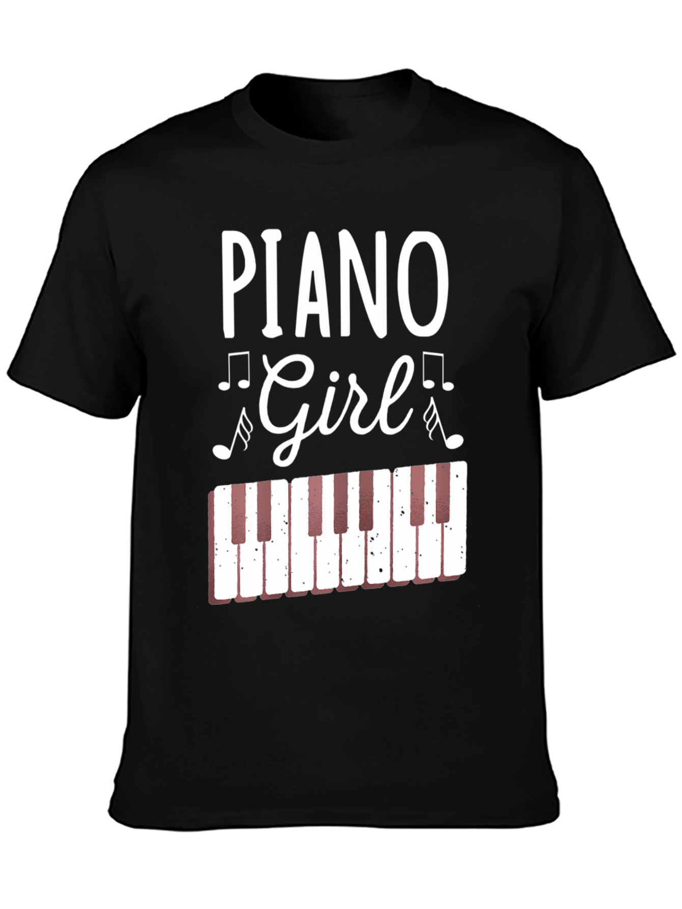 Piano Girl Graphic Tee - Music Lover Shirt