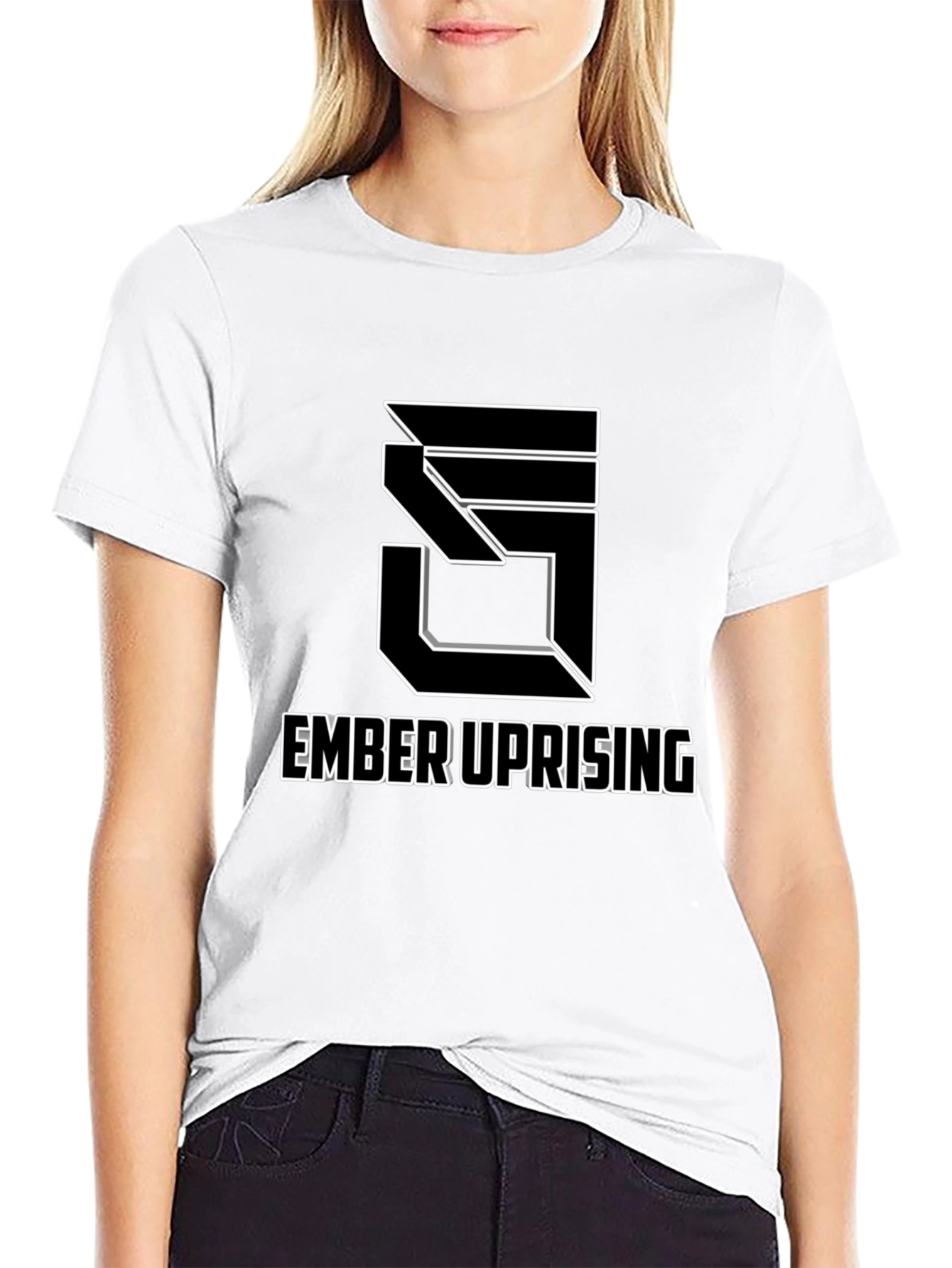 Ember Uprising Graphic Tee - Modern Black T-Shirt